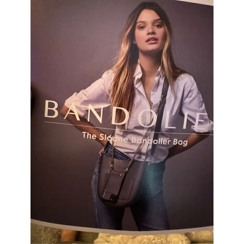 Bandolier Sloane Grey Convertible Crossbody Bag Crossbody Strap Wristlet & More — image 5 of 8
